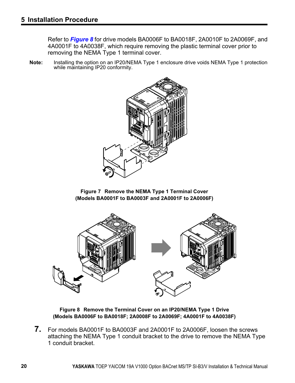 Figure 7 | Yaskawa BACnet MS/TP SI-B3/V User Manual | Page 20 / 52