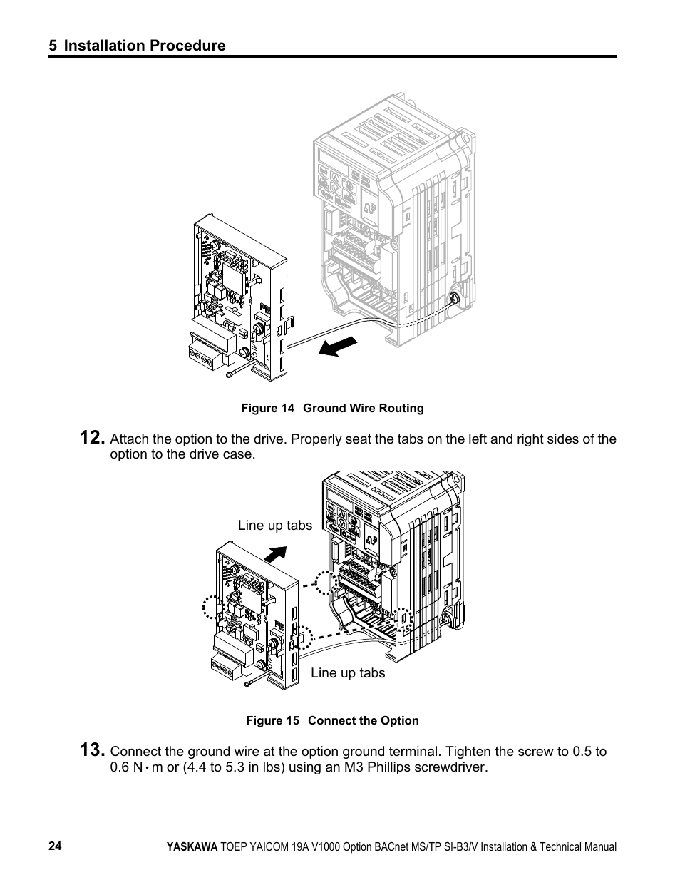 Yaskawa BACnet MS/TP SI-B3/V User Manual | Page 24 / 52