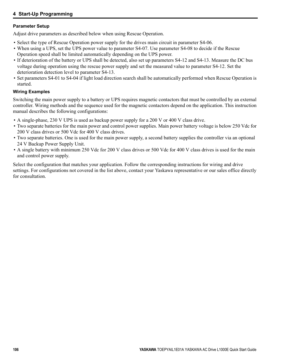 Yaskawa L1000E AC Drive CIMR-LEA User Manual | Page 106 / 236