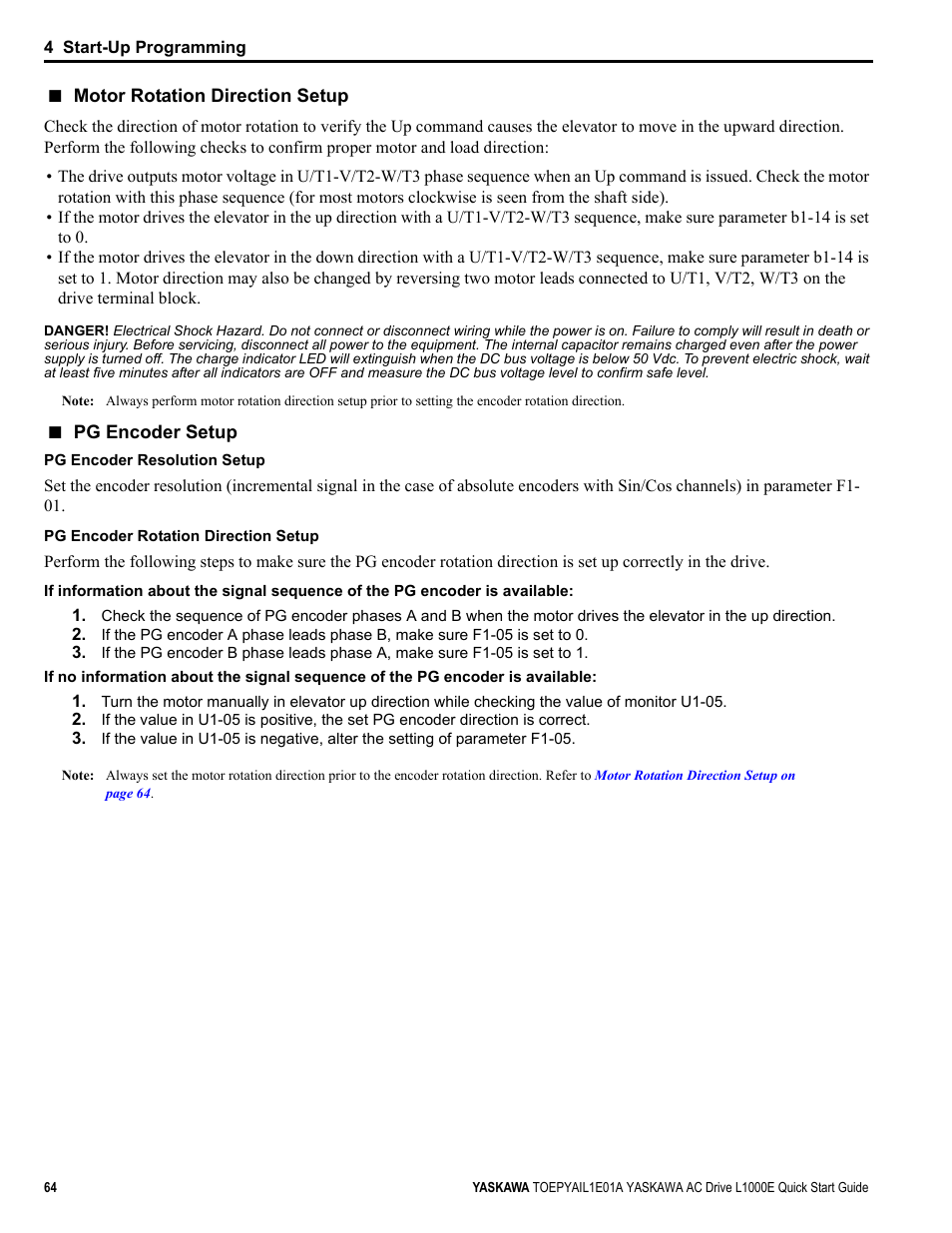 Yaskawa L1000E AC Drive CIMR-LEA User Manual | Page 64 / 236