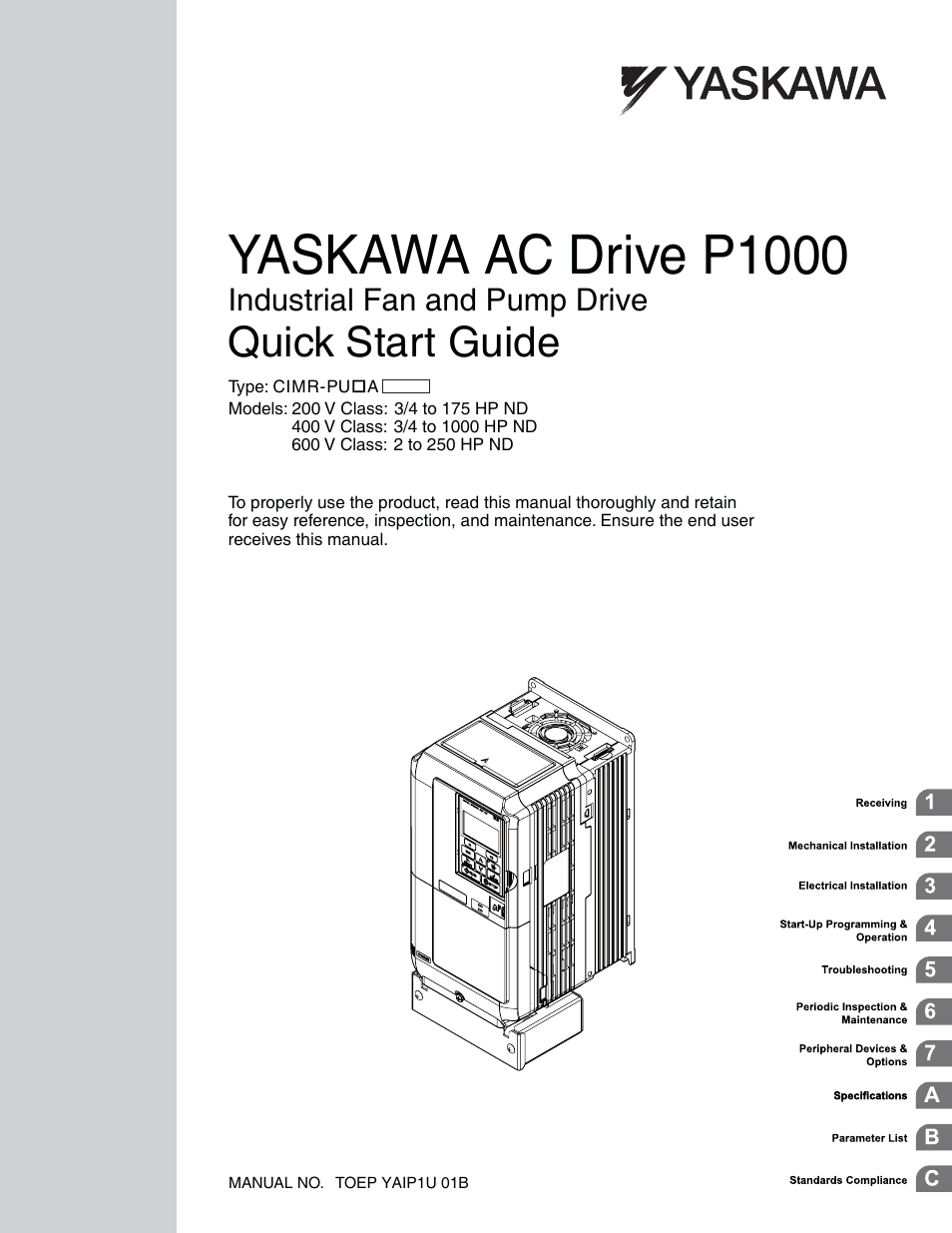 Yaskawa CIMR-PUxA User Manual | 256 pages