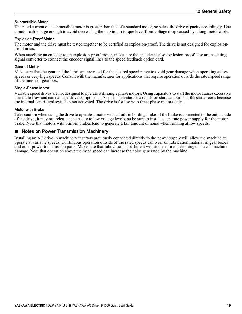 Yaskawa CIMR-PUxA User Manual | Page 19 / 256
