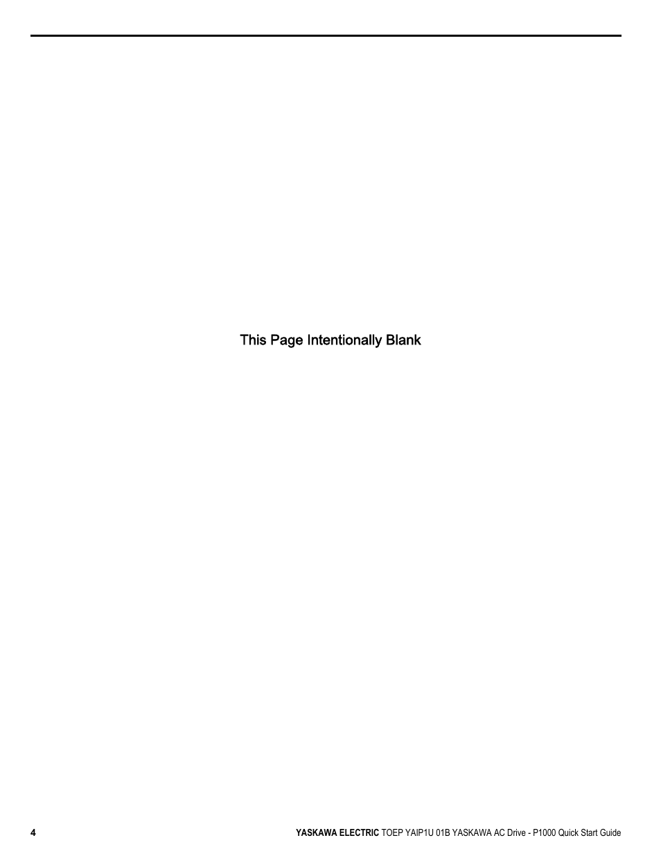 This page intentionally blank | Yaskawa CIMR-PUxA User Manual | Page 4 / 256