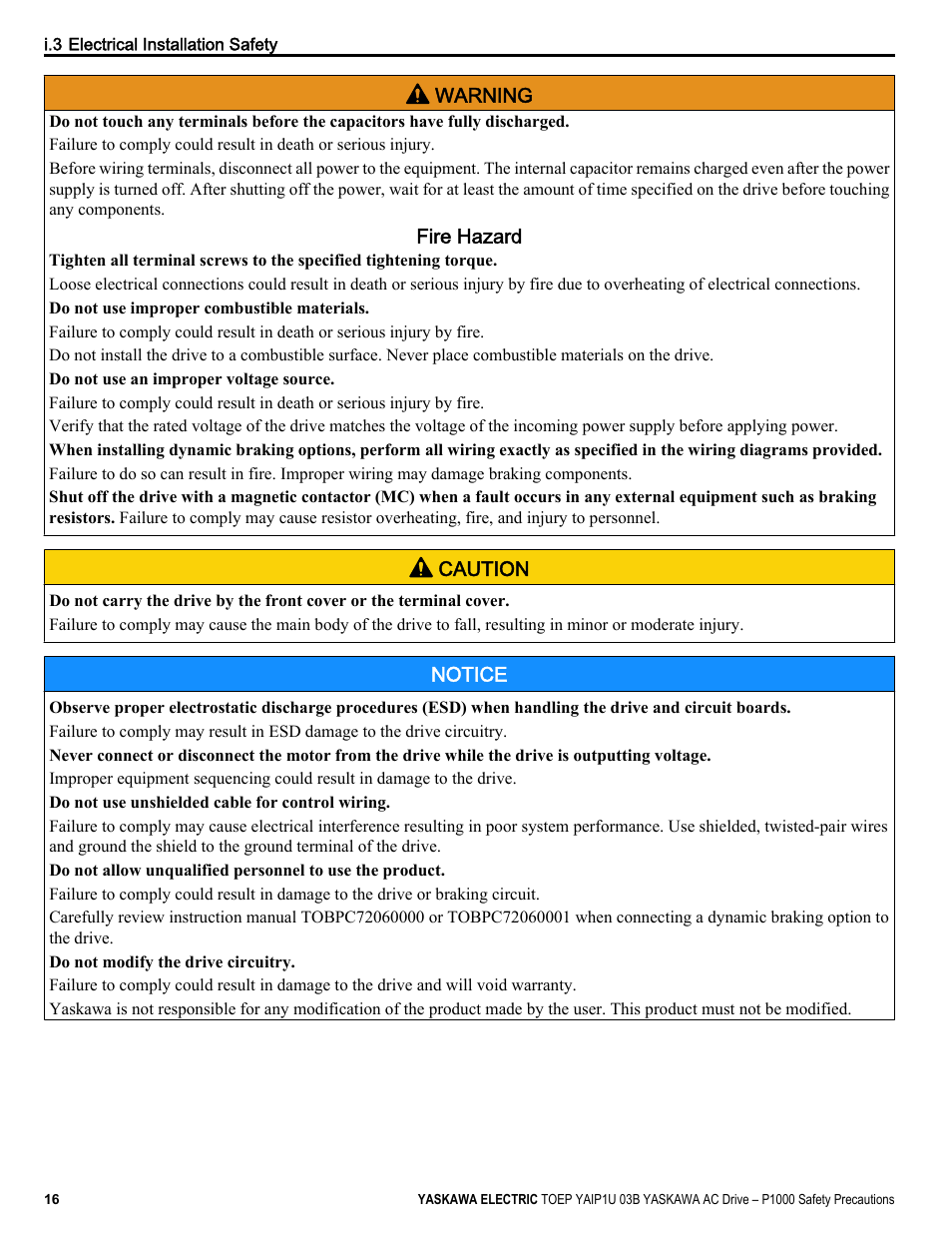 Yaskawa CIMR-PU User Manual | Page 16 / 74