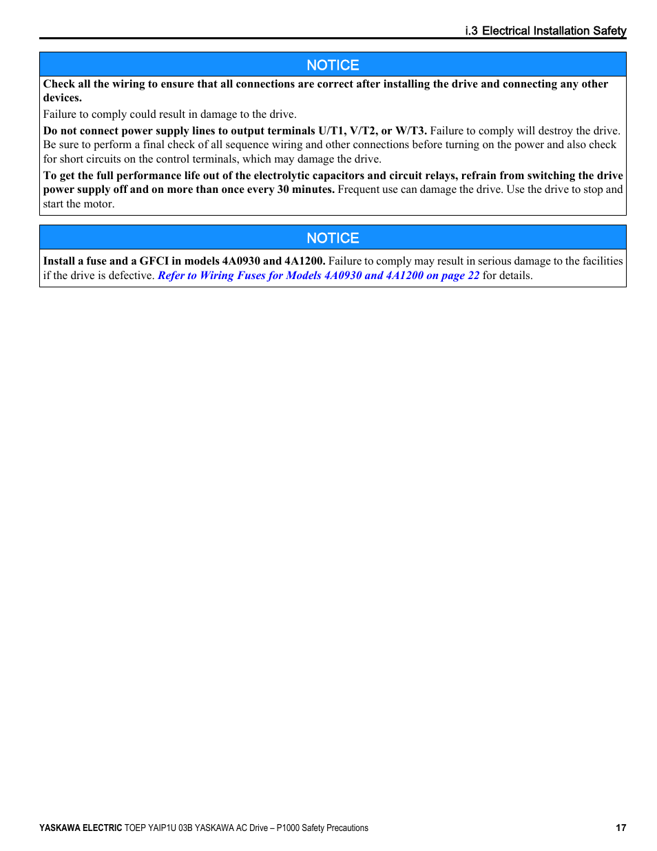 Yaskawa CIMR-PU User Manual | Page 17 / 74