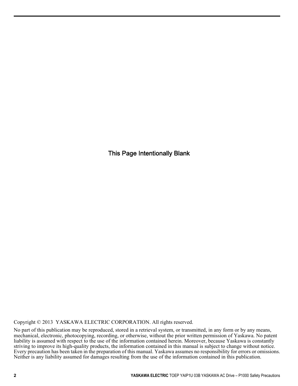 Yaskawa CIMR-PU User Manual | Page 2 / 74