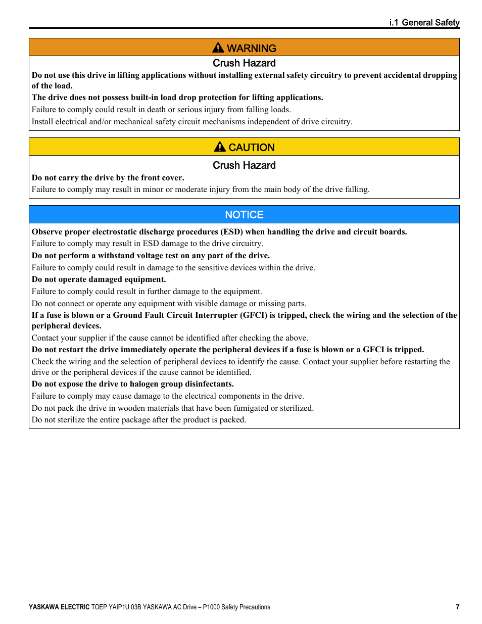 Yaskawa CIMR-PU User Manual | Page 7 / 74