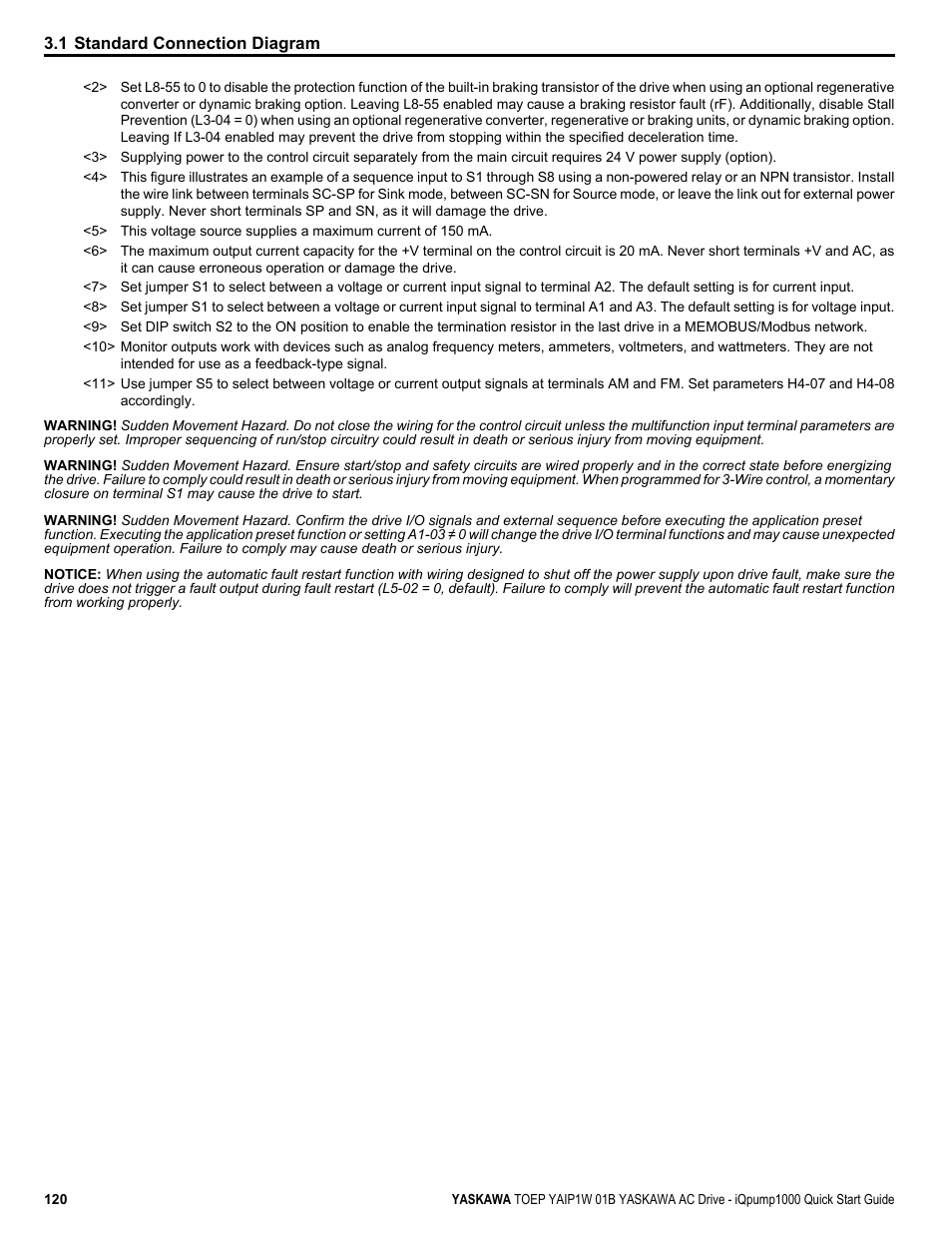 Yaskawa iQpump1000 AC Drive Quick Start User Manual | Page 120 / 470