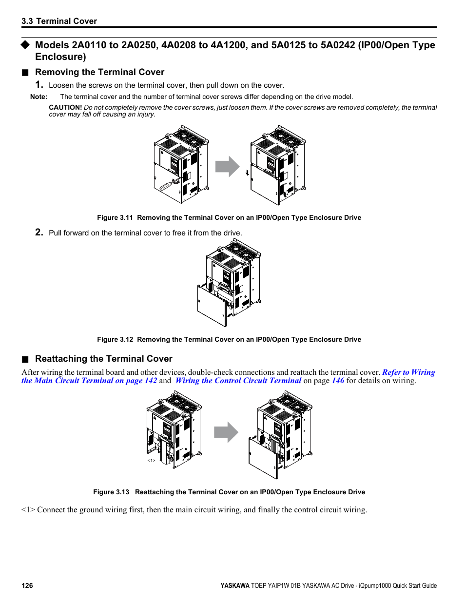Enclosure) | Yaskawa iQpump1000 AC Drive Quick Start User Manual | Page 126 / 470