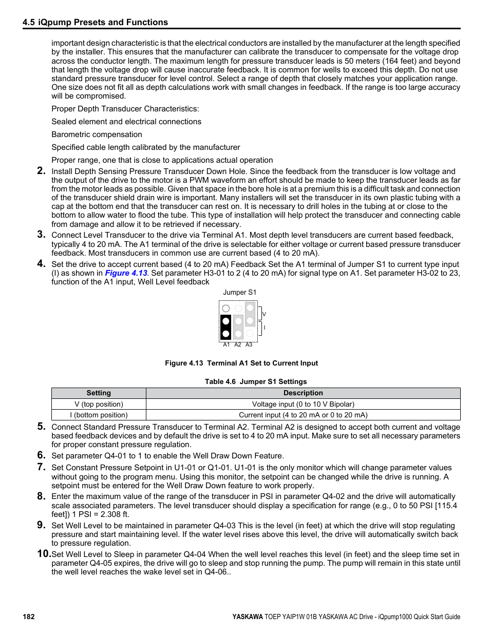 Yaskawa iQpump1000 AC Drive Quick Start User Manual | Page 182 / 470