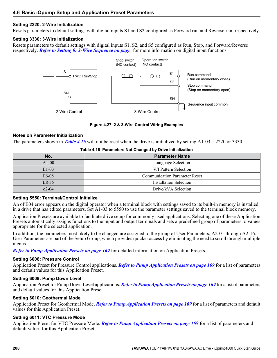Yaskawa iQpump1000 AC Drive Quick Start User Manual | Page 208 / 470