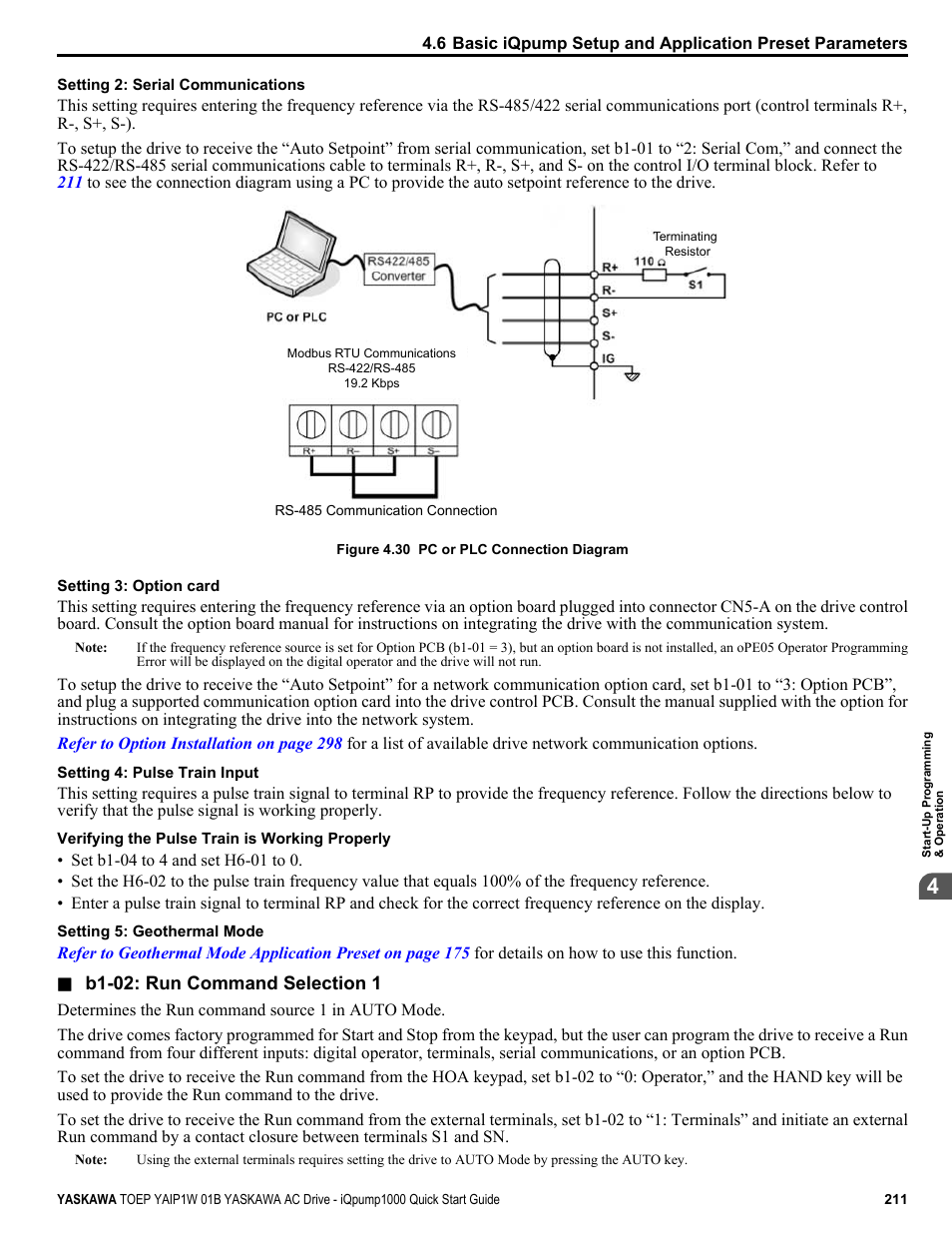 Yaskawa iQpump1000 AC Drive Quick Start User Manual | Page 211 / 470