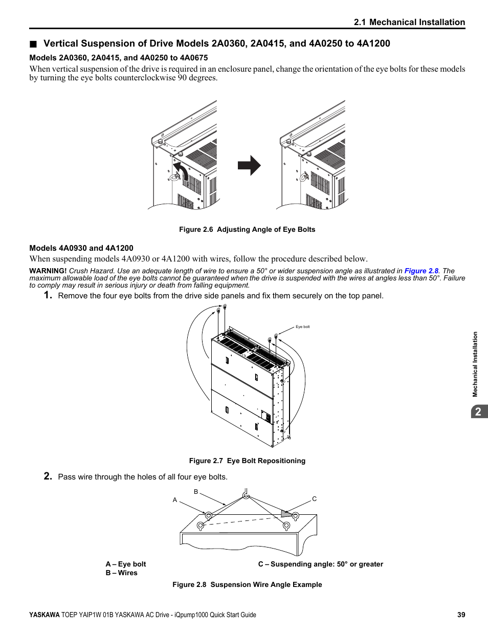 Yaskawa iQpump1000 AC Drive Quick Start User Manual | Page 39 / 470