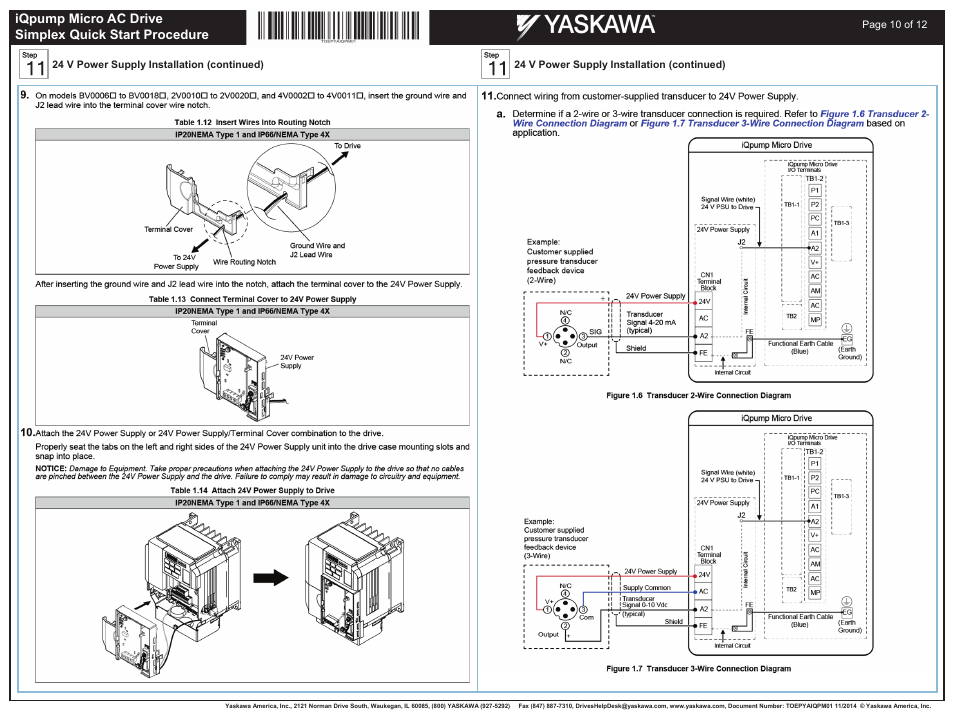 Yaskawa iQpump Micro AC Drive User Manual | Page 10 / 12