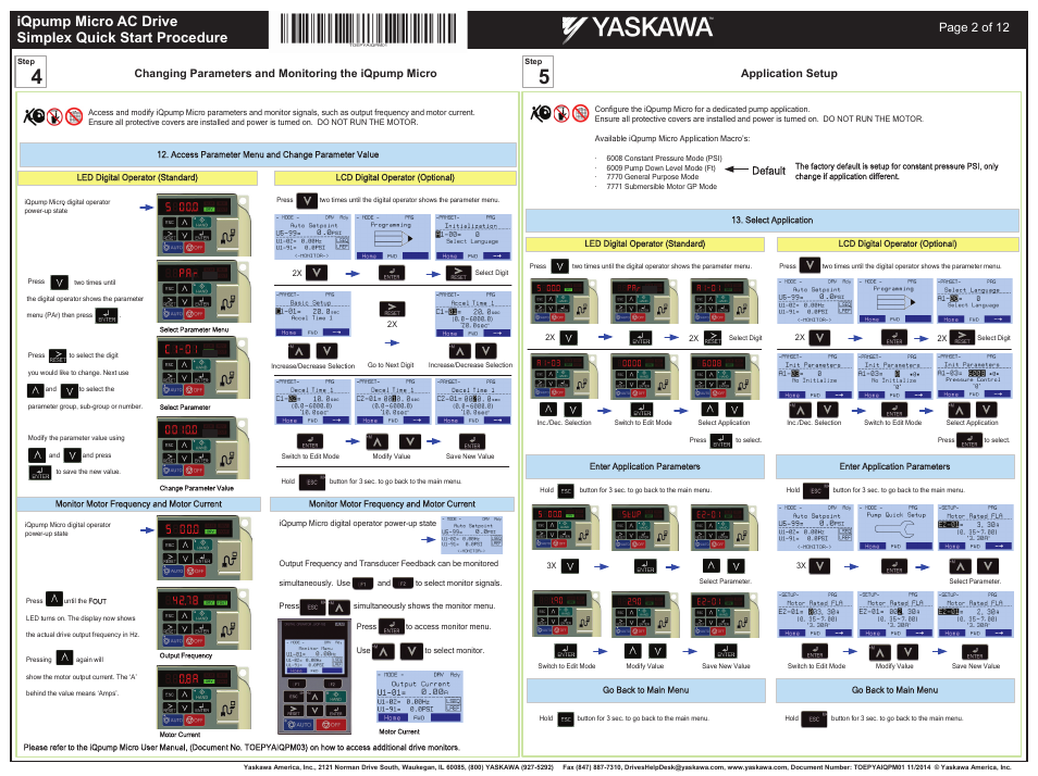 Page 2 of 12 | Yaskawa iQpump Micro AC Drive User Manual | Page 2 / 12