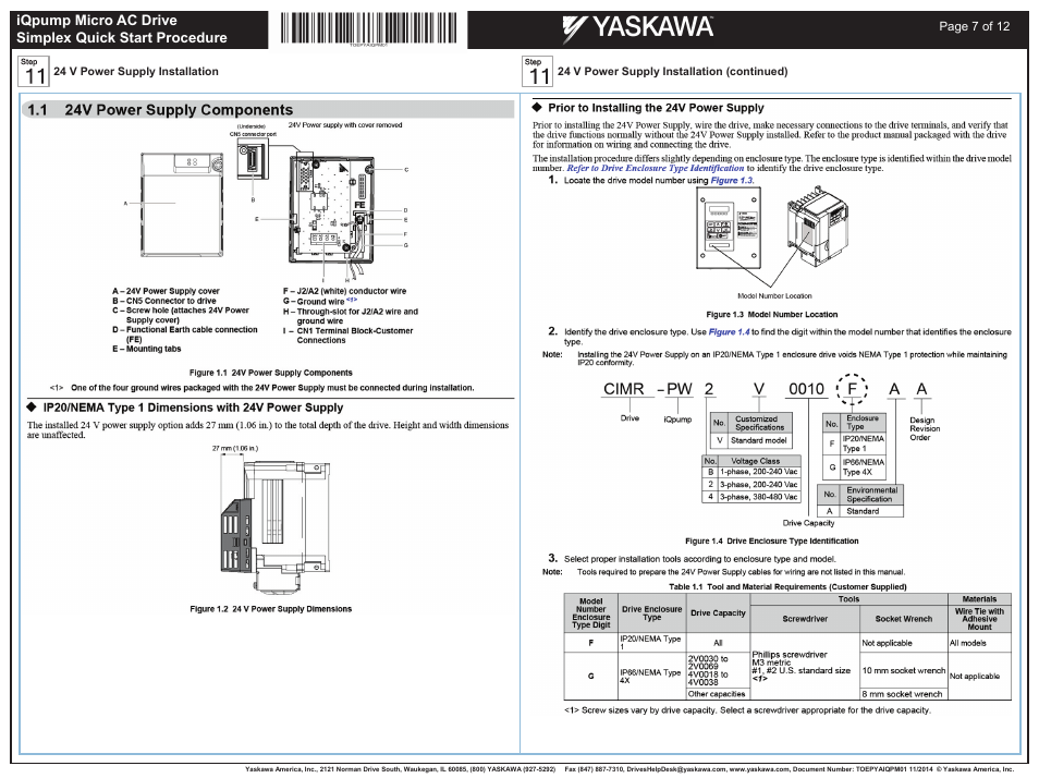 Yaskawa iQpump Micro AC Drive User Manual | Page 7 / 12