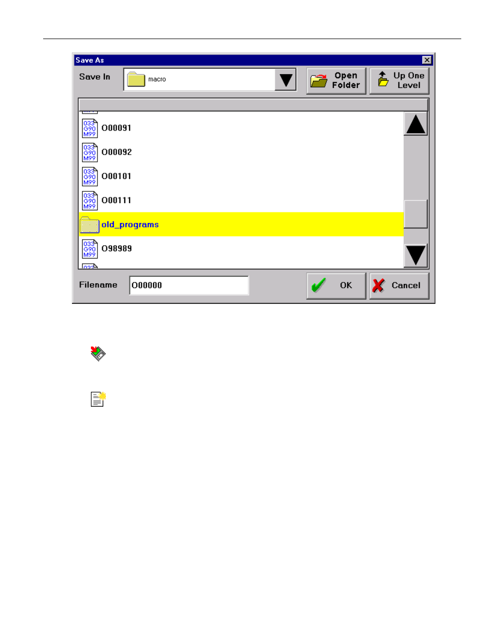 Figure 3.4.2.3. save as dialog | Yaskawa PC NC User Manual | Page 104 / 439