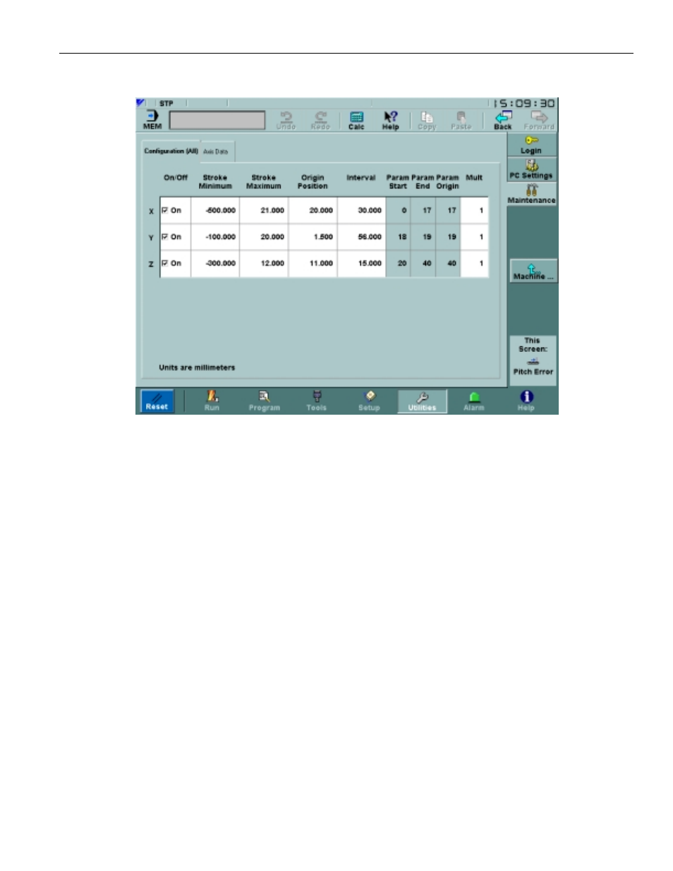 10 pitch error screen | Yaskawa PC NC User Manual | Page 133 / 439