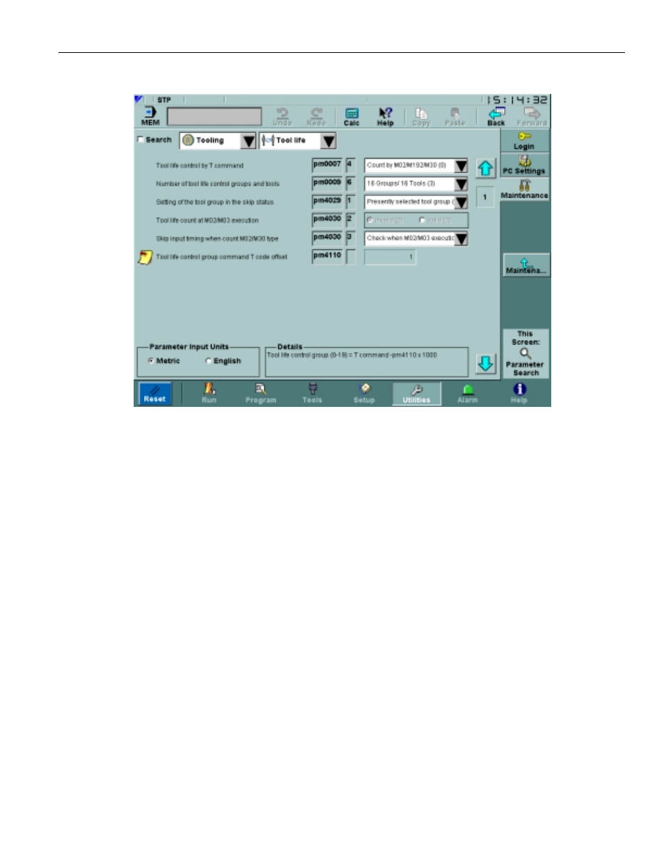 13 parameter search screen | Yaskawa PC NC User Manual | Page 137 / 439