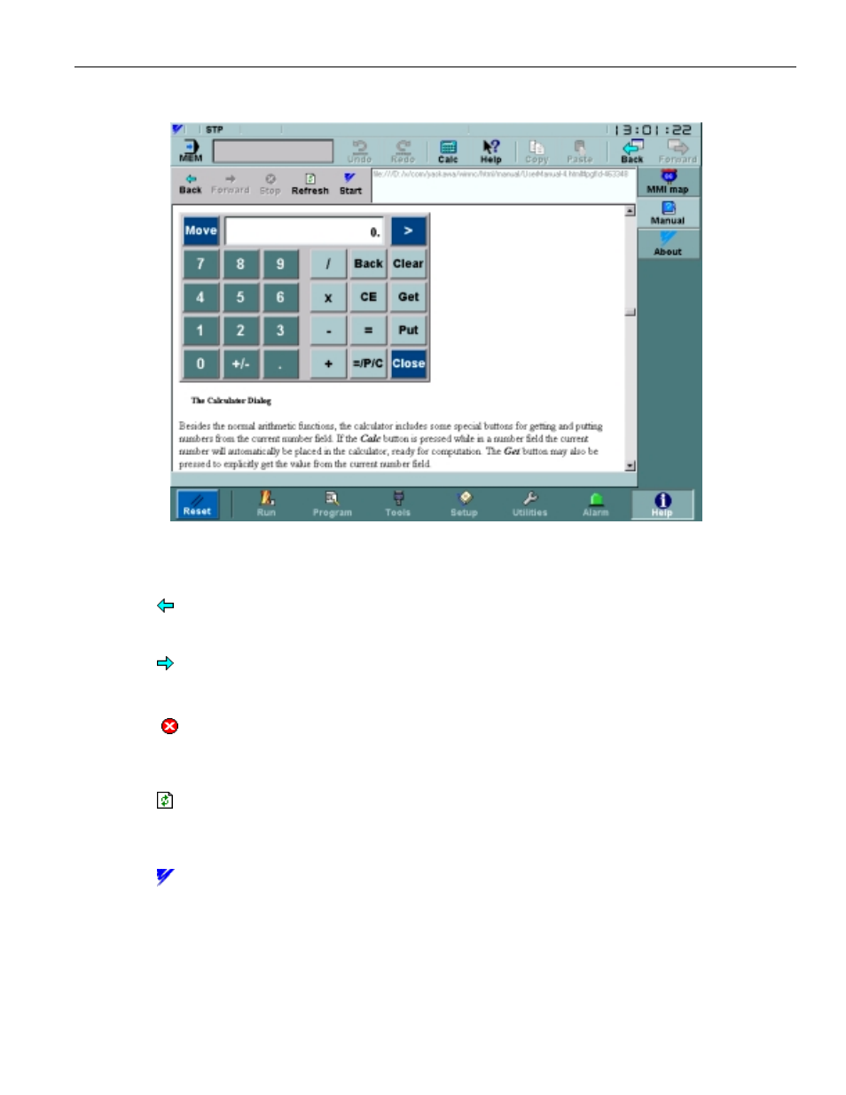 2 manual screen, Figure 3.9.2.1. the help manual screen | Yaskawa PC NC User Manual | Page 158 / 439