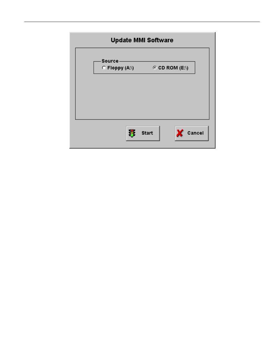 Figure 3.10.1.3. the update mmi software screen | Yaskawa PC NC User Manual | Page 162 / 439