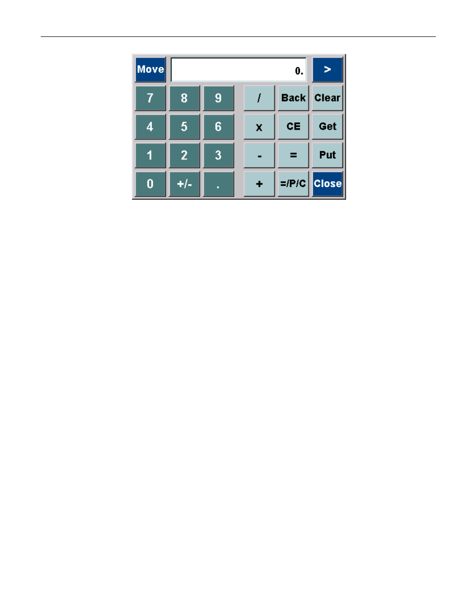 Figure 3.1.9.1. the calculator dialog | Yaskawa PC NC User Manual | Page 71 / 439