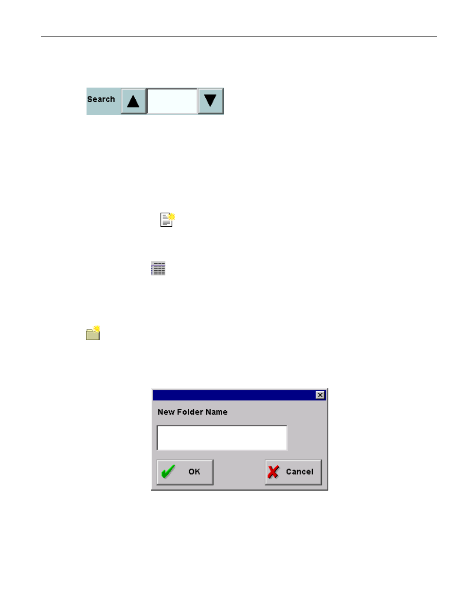 Searching for a specific program using a comment, Figure 3.4.1.2. new folder dialog | Yaskawa PC NC User Manual | Page 95 / 439
