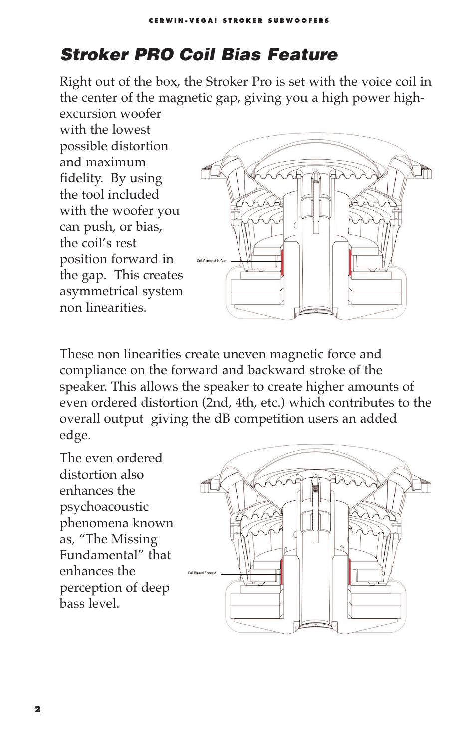 Stroker pro coil bias feature | Cerwin-Vega Stoker Pro User Manual | Page 4 / 12