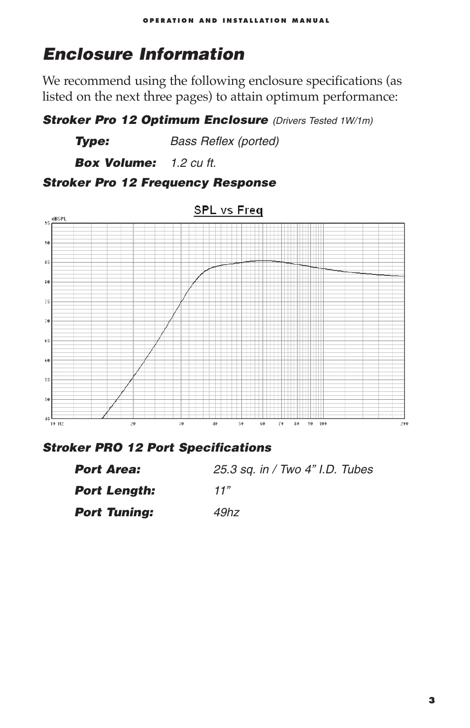 Enclosure information | Cerwin-Vega Stoker Pro User Manual | Page 5 / 12