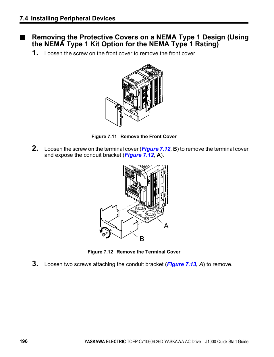 Yaskawa J1000 Compact V/f Control Drive User Manual | Page 196 / 274