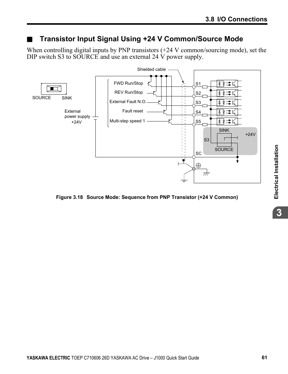 8 i/o connections | Yaskawa J1000 Compact V/f Control Drive User Manual | Page 61 / 274