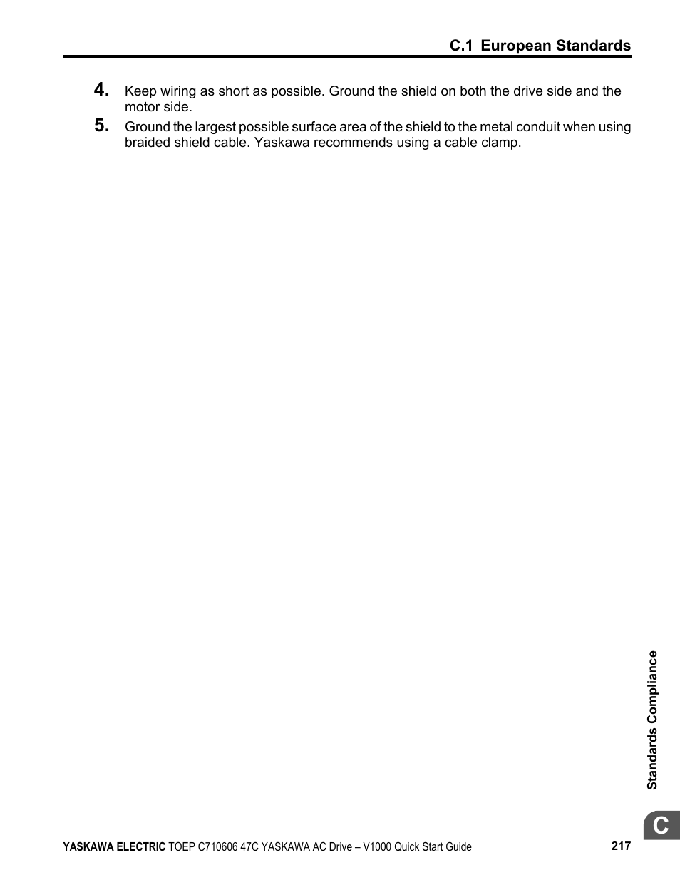 Yaskawa J1000 Compact Vector Control Drive User Manual | Page 217 / 244