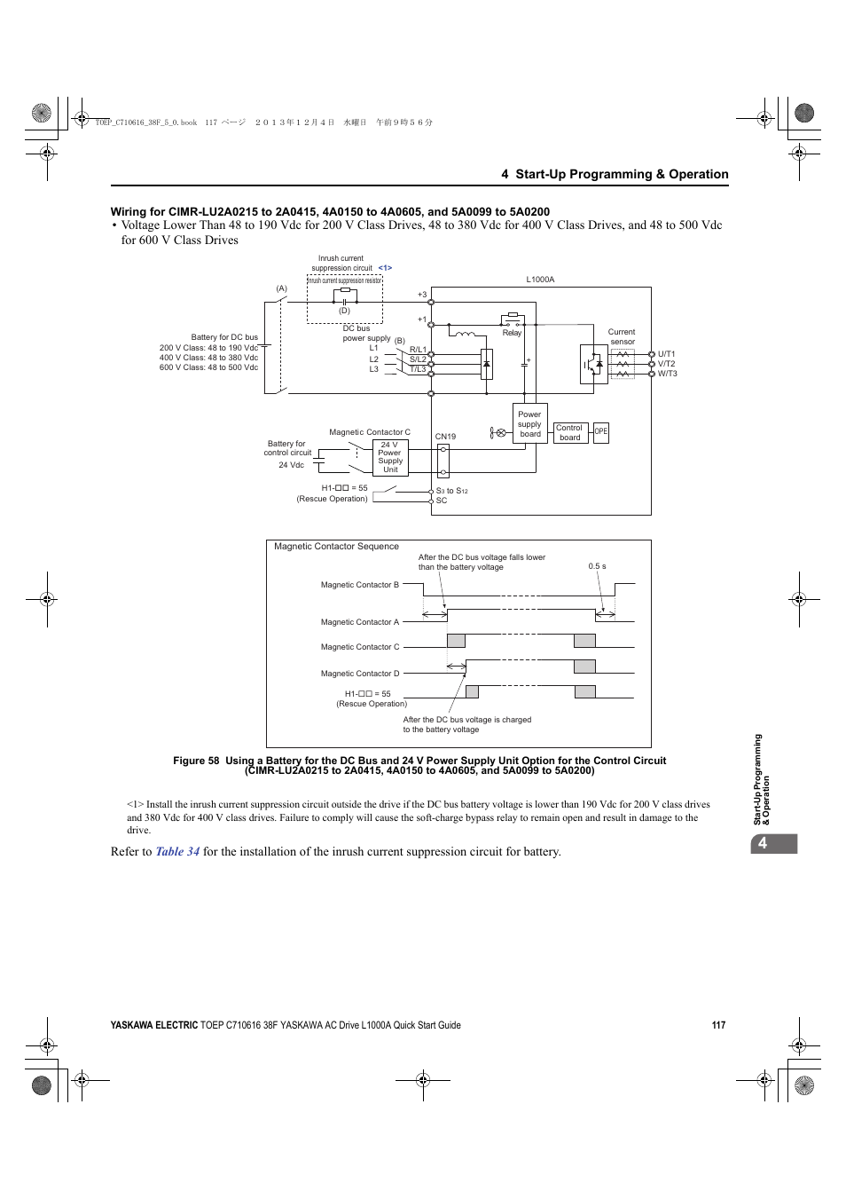 Yea_common, 4 start-up programming & operation | Yaskawa CIMR-LU Drives User Manual | Page 117 / 242