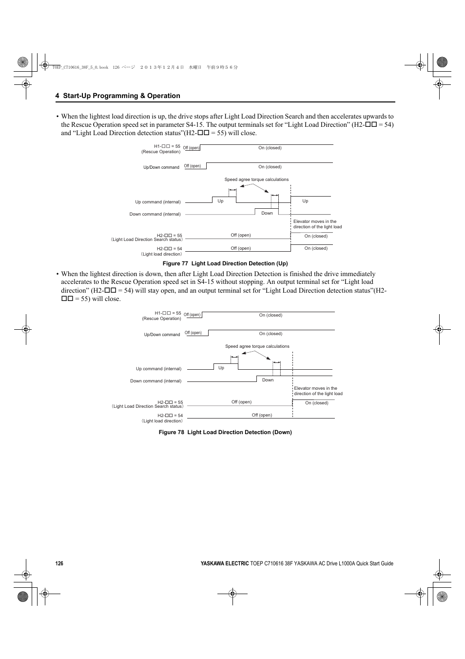 4 start-up programming & operation | Yaskawa CIMR-LU Drives User Manual | Page 126 / 242
