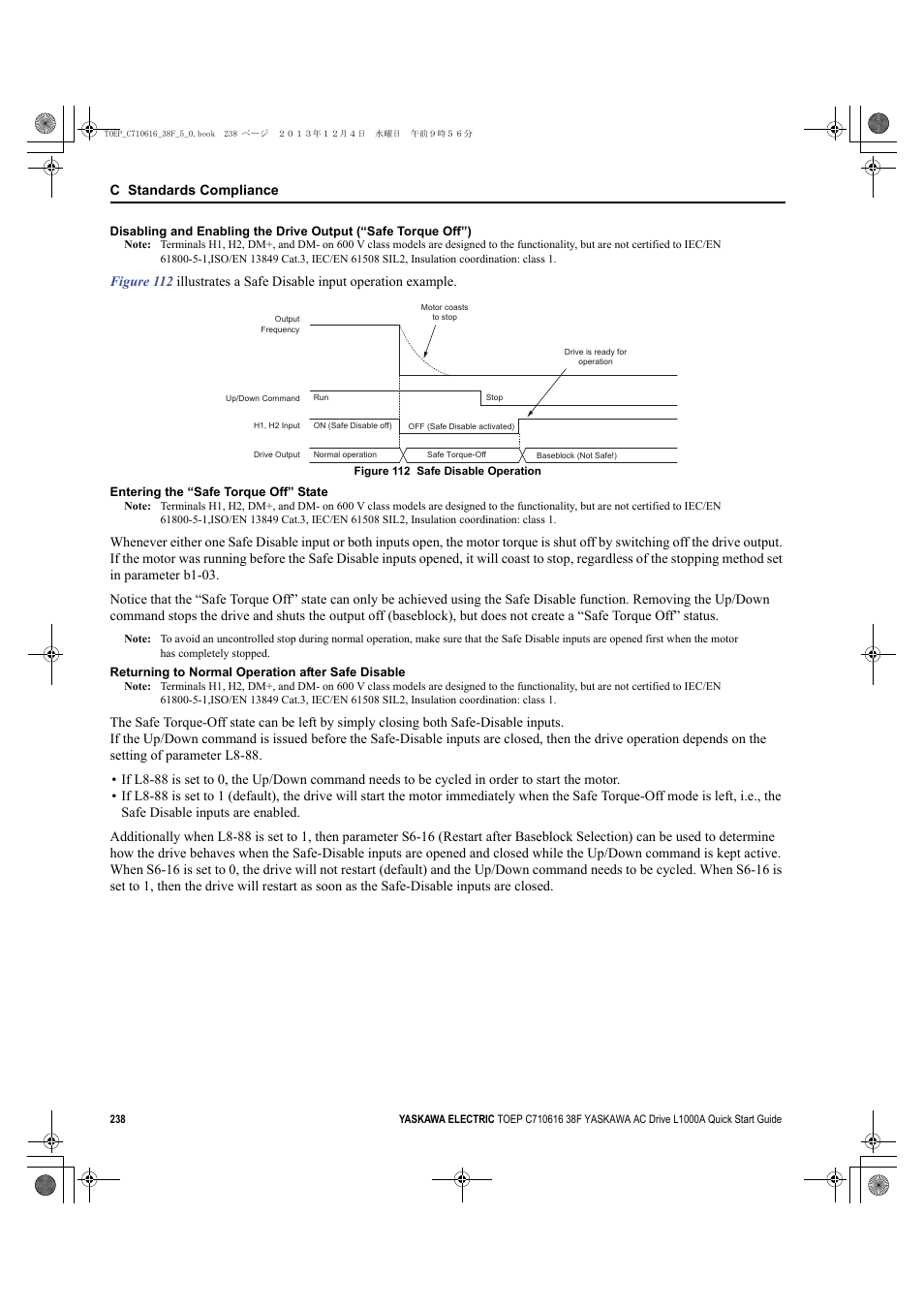 C standards compliance | Yaskawa CIMR-LU Drives User Manual | Page 238 / 242