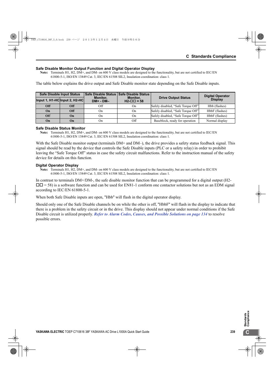 Yaskawa CIMR-LU Drives User Manual | Page 239 / 242