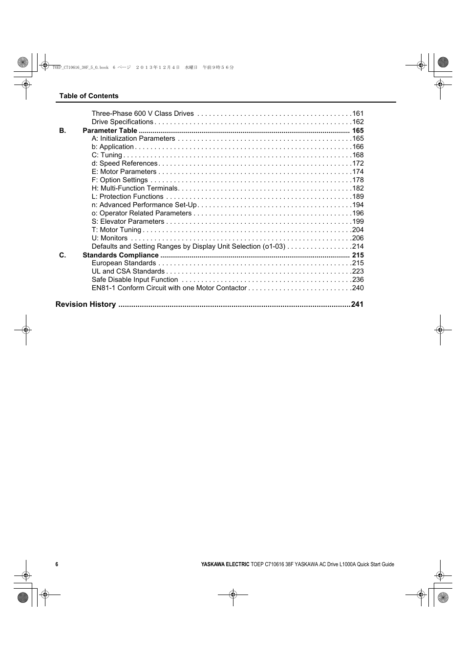 Yaskawa CIMR-LU Drives User Manual | Page 6 / 242