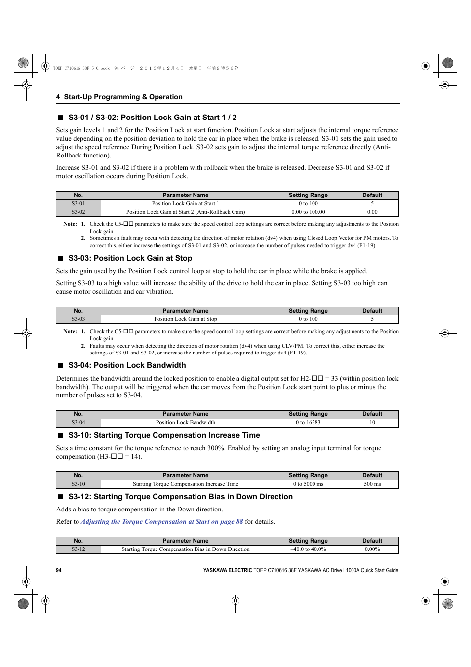 Yaskawa CIMR-LU Drives User Manual | Page 94 / 242