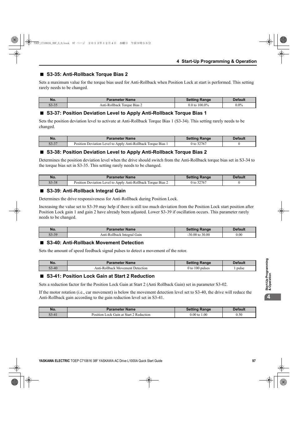 Yaskawa CIMR-LU Drives User Manual | Page 97 / 242