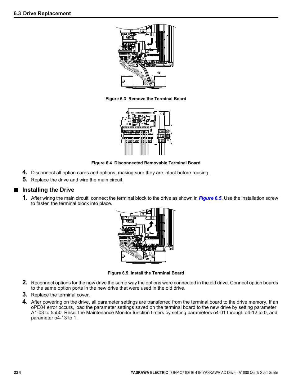 Yaskawa CIMR-AU 200V Drives User Manual | Page 234 / 374