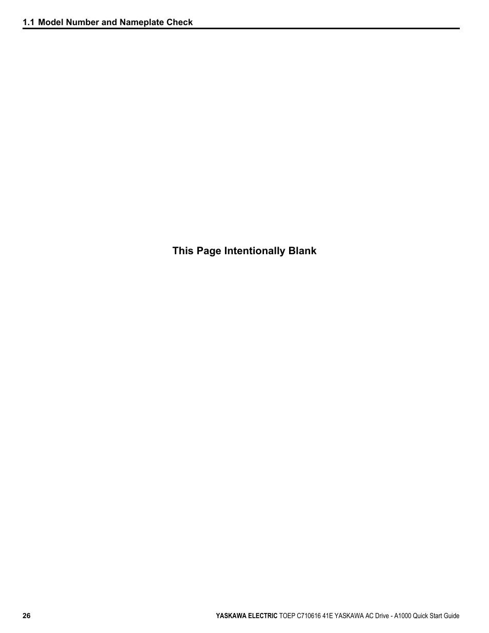 This page intentionally blank | Yaskawa CIMR-AU 200V Drives User Manual | Page 26 / 374
