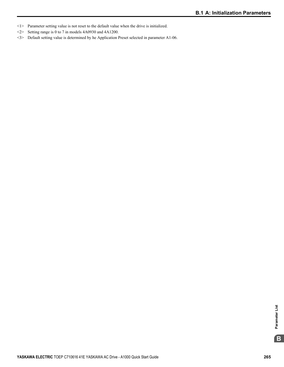 Yaskawa CIMR-AU 200V Drives User Manual | Page 265 / 374