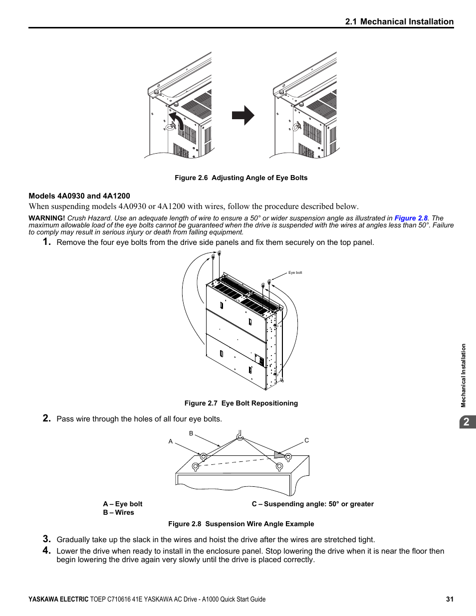 Yaskawa CIMR-AU 200V Drives User Manual | Page 31 / 374