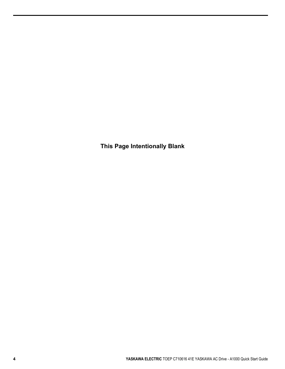 This page intentionally blank | Yaskawa CIMR-AU 200V Drives User Manual | Page 4 / 374