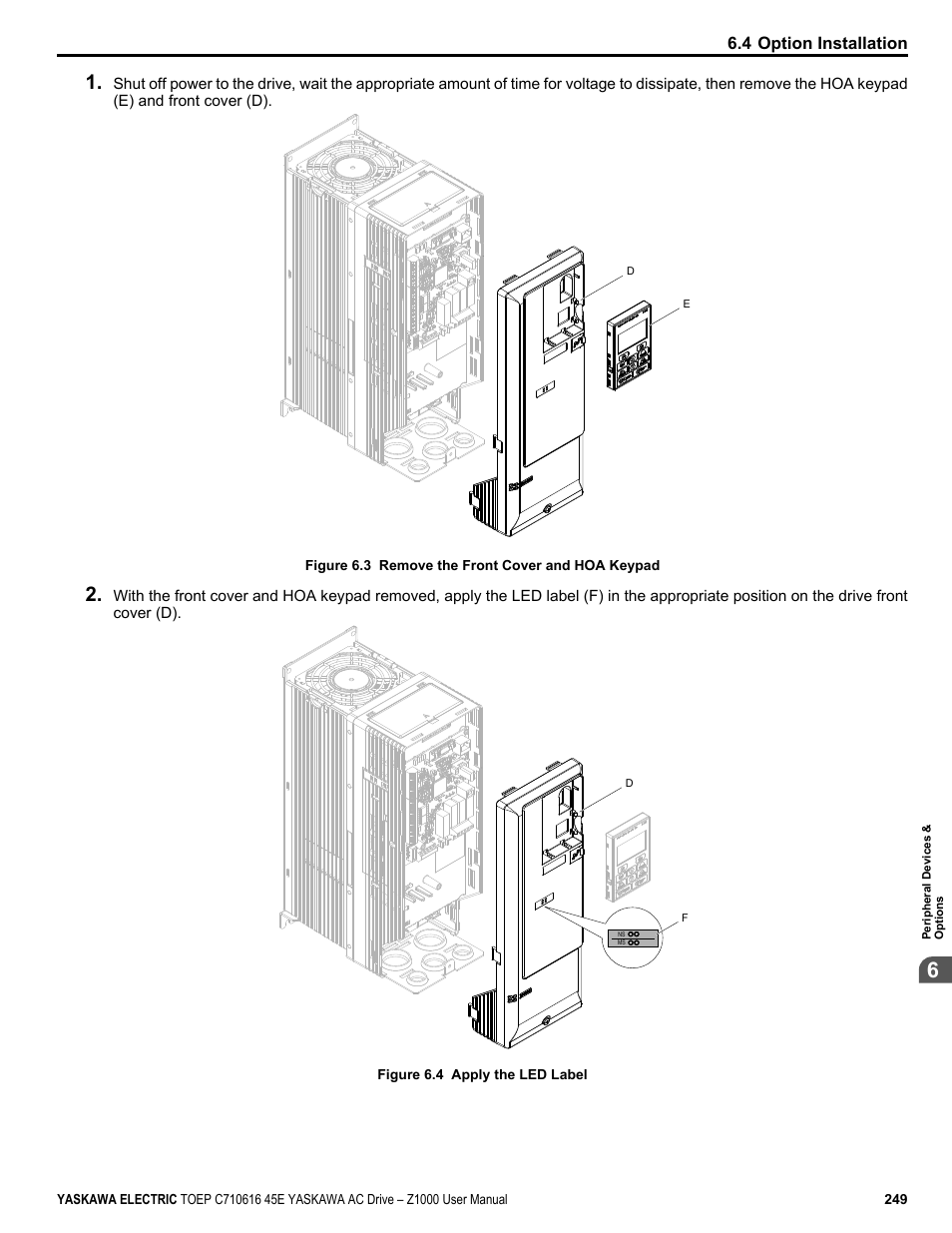 Yaskawa AC Drive Z1000 User Manual | Page 249 / 395