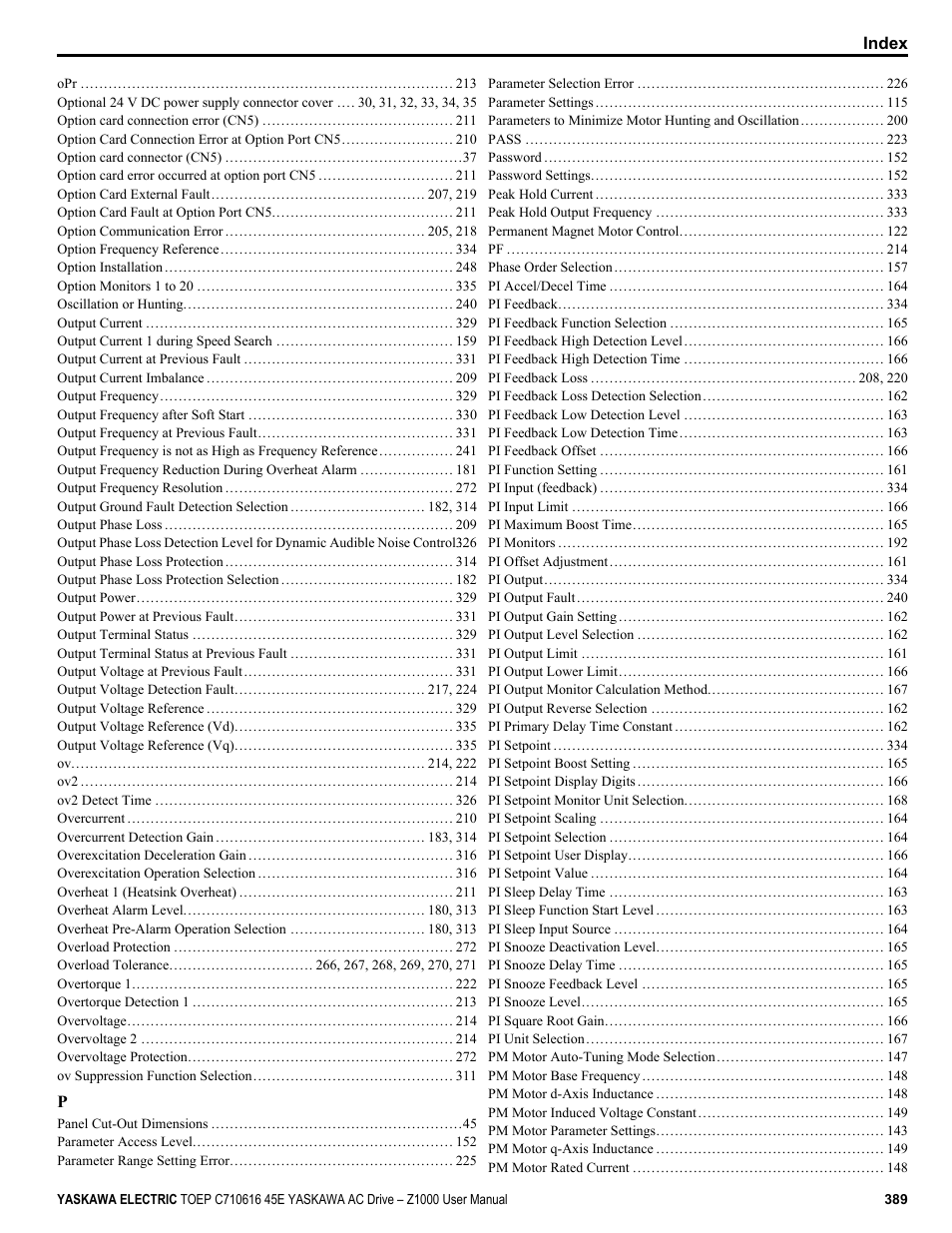 Yaskawa AC Drive Z1000 User Manual | Page 389 / 395