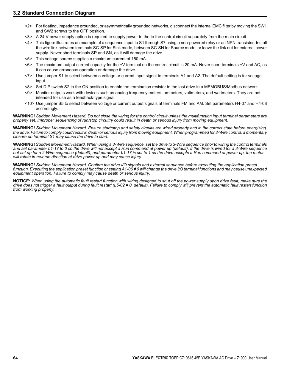 Yaskawa AC Drive Z1000 User Manual | Page 64 / 395