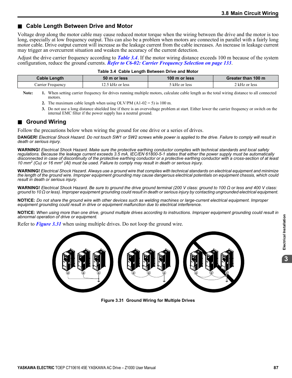 Yaskawa AC Drive Z1000 User Manual | Page 87 / 395