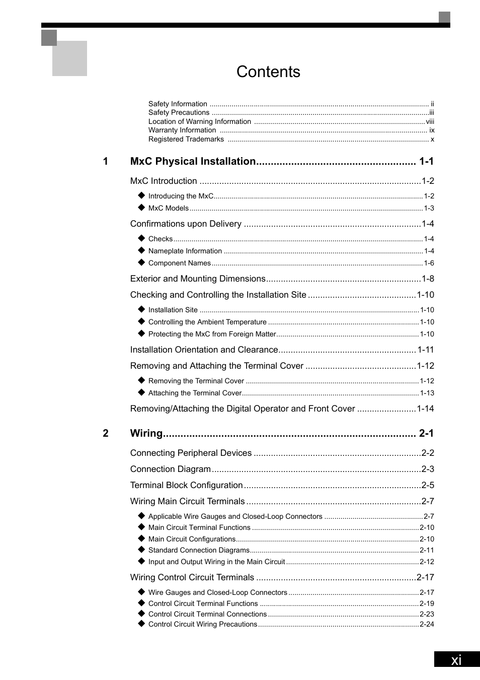 Yaskawa Matrix Converter User Manual | Page 13 / 398