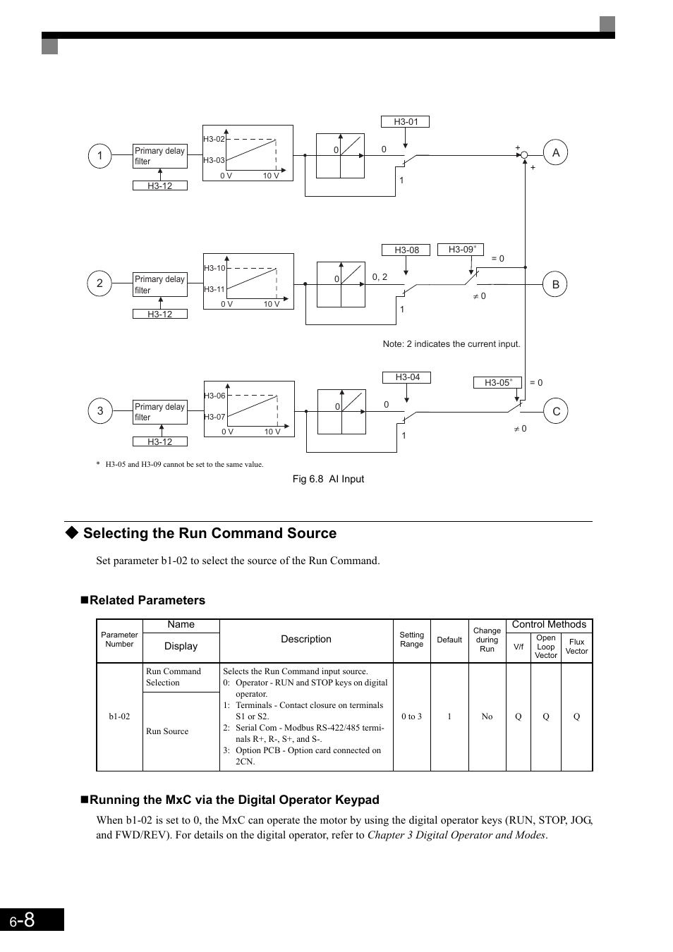 Selecting the run command source | Yaskawa Matrix Converter User Manual | Page 173 / 398